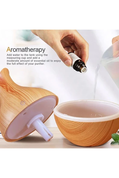 VENİTH AROMATERAPİ VENİTH AROMATERAPİ Mini Ahşap 130 ml Hava Nemlendirici Buhar Makinesi Aromaterapi Koku Yayıcı - Resim 7