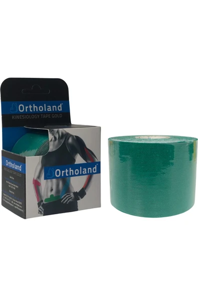 ORTHOLAND ORTHOLAND Kinezyo Bandı, Spor Kas Ağrı 5cm*5mt Koyu Yeşil - 1