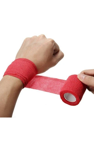 İRON MEDİCAL İRON MEDİCAL Kırmızı Kendinden Yapışkanlı Bandaj Koban 7.5cmx4.5m - Resim 2