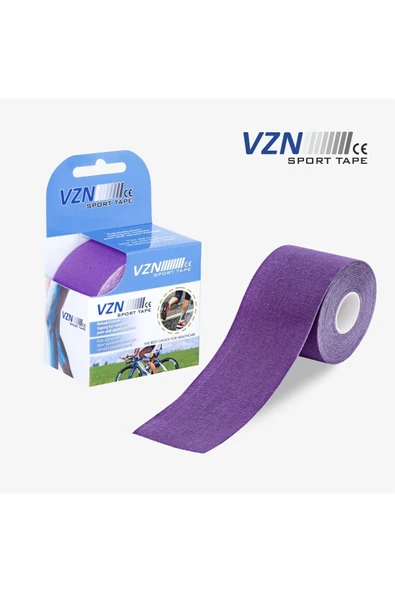 VZN TAPE KİNESİOLOGY VZN TAPE KİNESİOLOGY Sport Tape Mor Renk Kinezyo Sporcu Bandı Ağrı Bandı 5 Metre X 5 Cm ürün görseli
