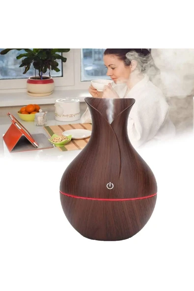 VENİTH AROMATERAPİ VENİTH AROMATERAPİ Mini Ahşap 130 ml Hava Nemlendirici Buhar Makinesi Aromaterapi Koku Yayıcı - Resim 7