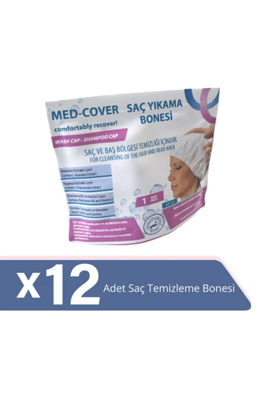 MED-COVER MED-COVER Med-cover Saç Yıkama Bonesi 1x12'li Gönderim ürün görseli 1