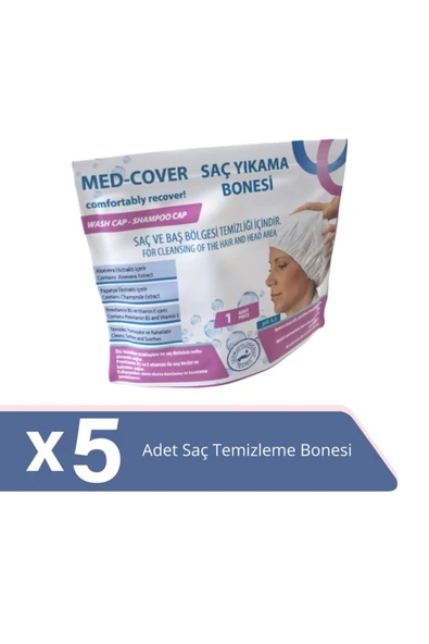 MED-COVER MED-COVER Med-cover Saç Yıkama Bonesi 1x5'li Gönderim ürün görseli 1