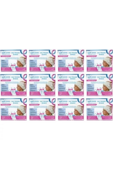 MED-COVER MED-COVER Hasta Saç Bakım/temizleme/yıkama Bonesi (12 Adet/paket) ürün görseli 1