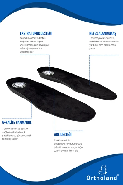 ORTHOLAND ORTHOLAND Dream Tabanlık, Ortopedik Rahat Tabanlık, Yumuşak Topuk Destekli Tabanlık - Resim 2