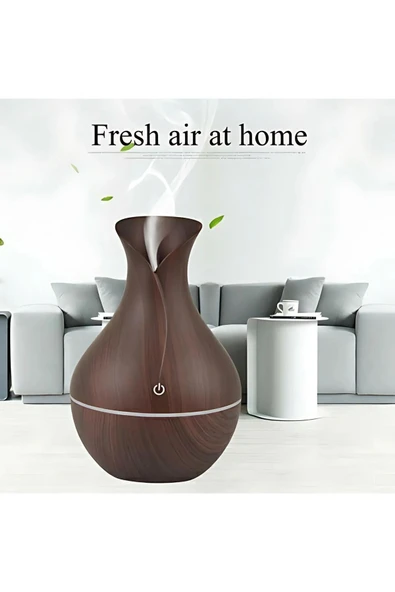 VENİTH AROMATERAPİ VENİTH AROMATERAPİ Mini Ahşap 130 ml Hava Nemlendirici Buhar Makinesi Aromaterapi Koku Yayıcı - Resim 4