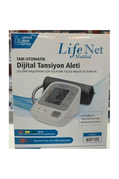 LİFE NET MEDİKAL LİFE NET MEDİKAL Tansiyon Aleti Kol Tipi Dijital Wbp108 - Resim 3