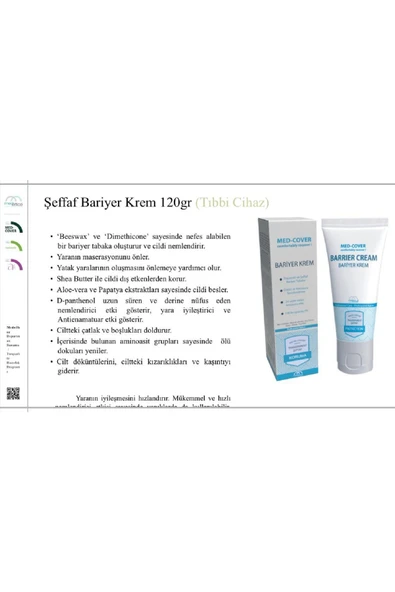MED-COVER MED-COVER Şeffaf Bariyer Krem 120gr - Resim 2