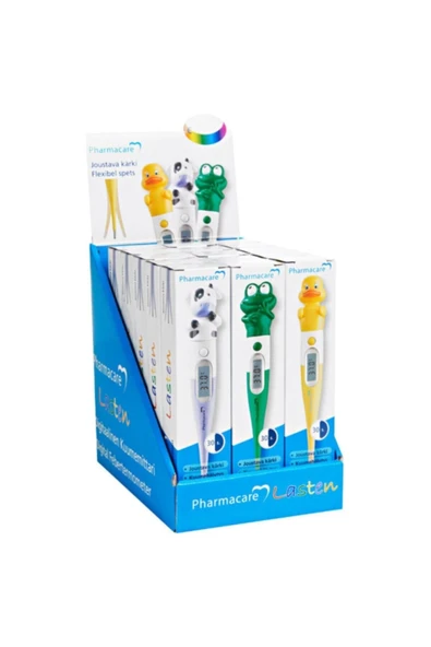 PHARMACARE PHARMACARE Hayvan Figürlü Dijital Ateş Ölçer Esnek Uç (İNEK FİGÜRLÜ) - Resim 3