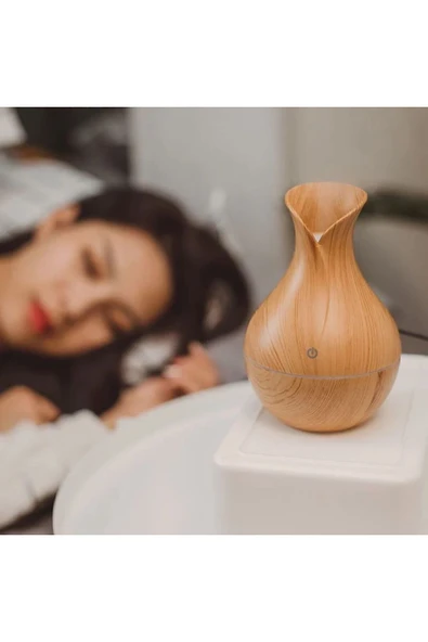 VENİTH AROMATERAPİ VENİTH AROMATERAPİ Mini Ahşap 130 ml Hava Nemlendirici Buhar Makinesi Aromaterapi Koku Yayıcı - Resim 4