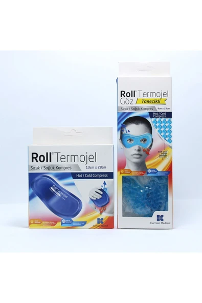 ROLL ROLL Sıcak Soğuk Termojel Göz Tanecikli Kompres-termojel Sıcak Soğuk Kompres 13x28 Cm ürün görseli 1