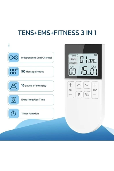 İRON MEDİCAL İRON MEDİCAL KTR-2610 Fizik Tedavi Şarjlı TENS + EMS + MASAJ Cihazı + Taşıma Kabı - 3