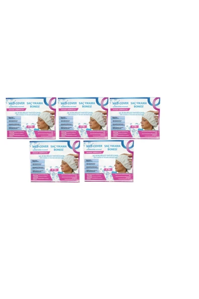 MED-COVER MED-COVER Med-cover Hasta Saç Bakım/temizleme/yıkama Bonesi (5 Adet/paket) ürün görseli 1