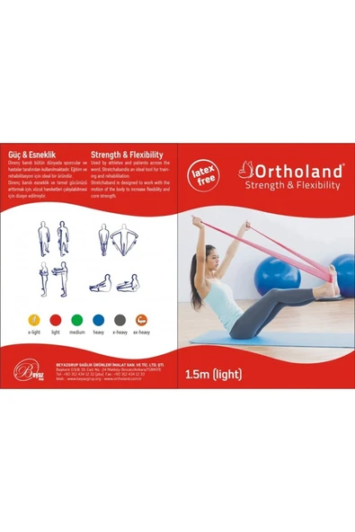 ORTHOLAND ORTHOLAND EGZERSİZ BANDI 1,5 METRE DİRENÇ BANDI ürün görseli