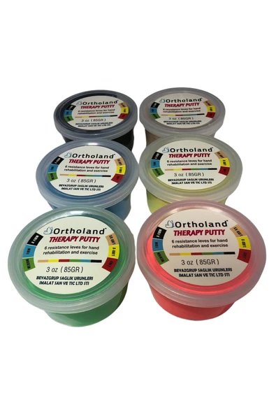 ORTHOLAND ORTHOLAND THERAPY PUTTY DİRENÇLİ EL EGZERSİZ HAMURU 3 OZ-85 GR - 3
