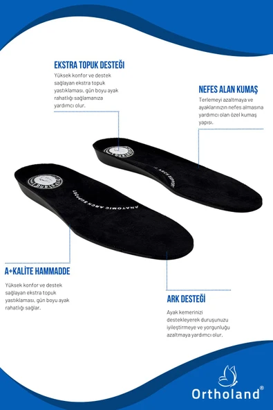 ORTHOLAND ORTHOLAND Destekli Tabanlık,ortopedik Tabanlık,konforlu Tabanlık,ayakkabı Tabanlığı,erkek,kadın,dream Ark - Resim 2