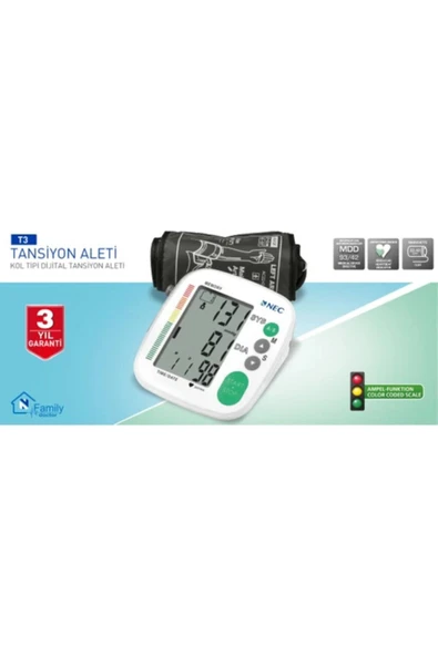 NEC NEC T3 Kol Tipi Dijital Tansiyon Alet ürün görseli 1