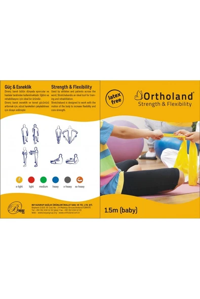 ORTHOLAND ORTHOLAND EGZERSİZ BANDI 1,5 METRE DİRENÇ BANDI ürün görseli