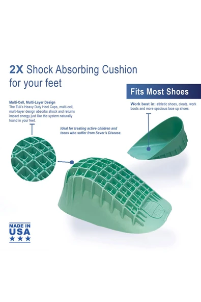 TULI'S TULI'S Heel Cups Topukluk 1 Çift (80 KG ÜSTÜ KULLANIM) Large Boy ürün görseli 1