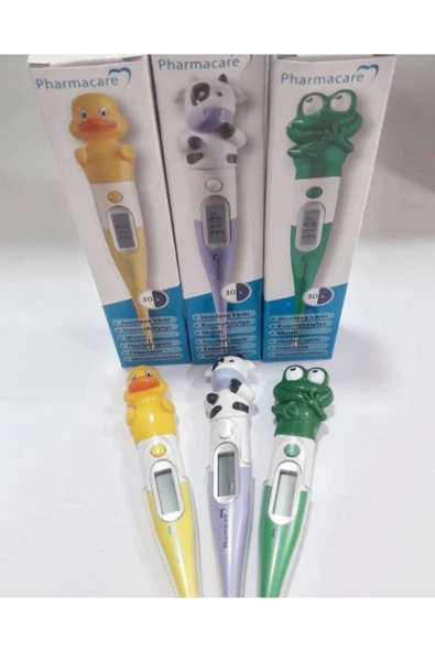PHARMACARE PHARMACARE Hayvan Figürlü Dijital Ateş Ölçer Esnek Uç (İNEK FİGÜRLÜ) - Resim 2