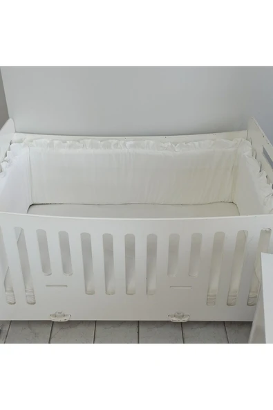 Ege Home Mia Fırfırlı Beşik Yan koruma Ekru 38×235 tek parça ürün görseli