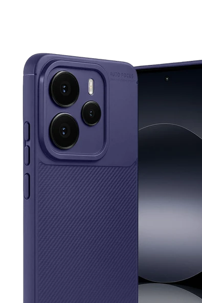 Zipax Xiaomi Note 14 5G Kılıf Karbon Görünümlü Silikon Azn-Carbon - Resim 3