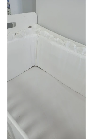 Ege Home Mia Fırfırlı Beşik Yan koruma Ekru 38×235 tek parça - Resim 3