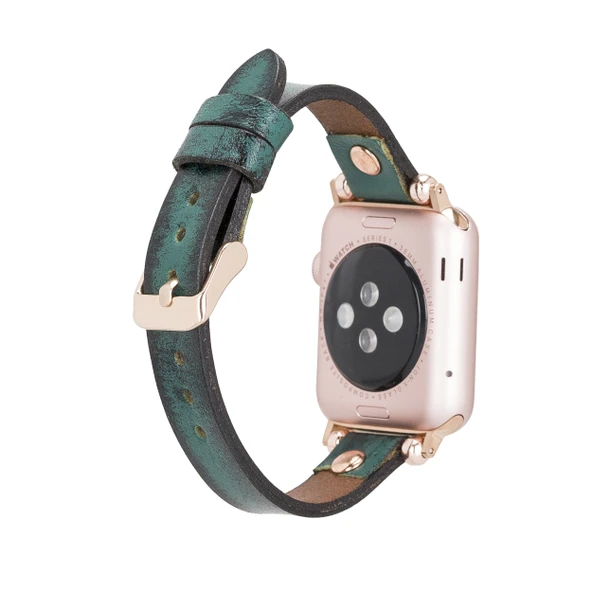 Apple Watch Uyumlu Deri Kordon 38-40-41mm RT V6SEF - Resim 2
