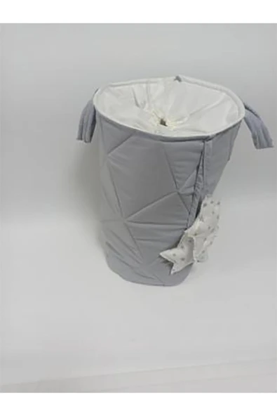 Oyuncak Kirli Sepeti Çamaşır Sepeti Kapitone Yıldız Desenli - Resim 2