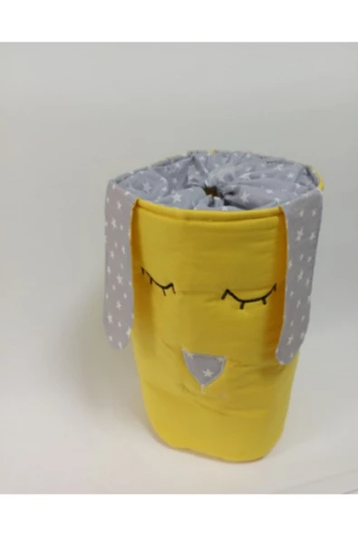 Sarı Gri Yıldız Oyuncak Kirli Sepeti - 2