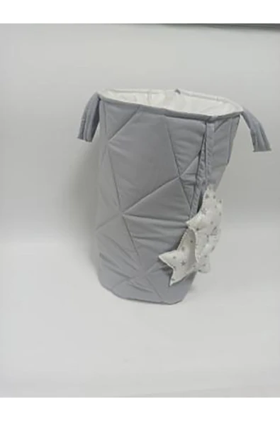 Oyuncak Kirli Sepeti Çamaşır Sepeti Kapitone Yıldız Desenli ürün görseli