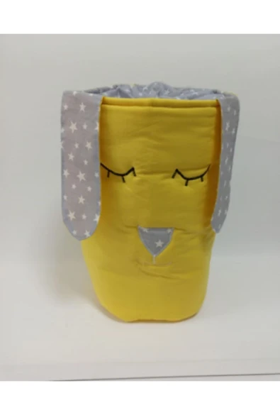 Sarı Gri Yıldız Oyuncak Kirli Sepeti