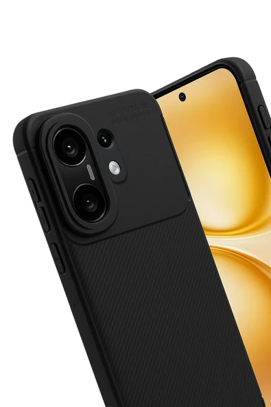 Zipax Vivo X200 FE Kılıf Karbon Görünümlü Silikon Azn-Carbon - Resim 3