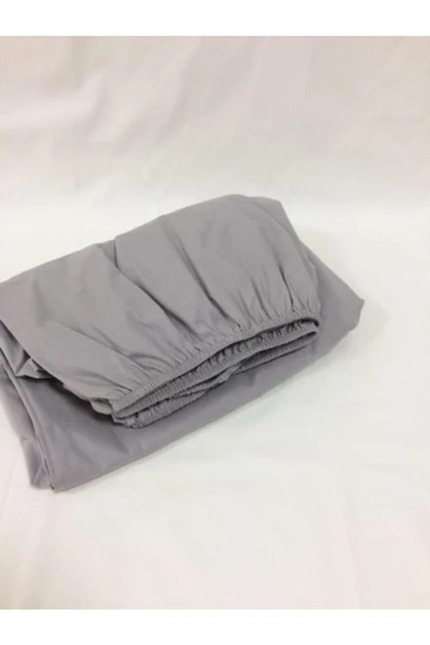 Gri 90*190 Lastikli Çarşaf - Resim 2