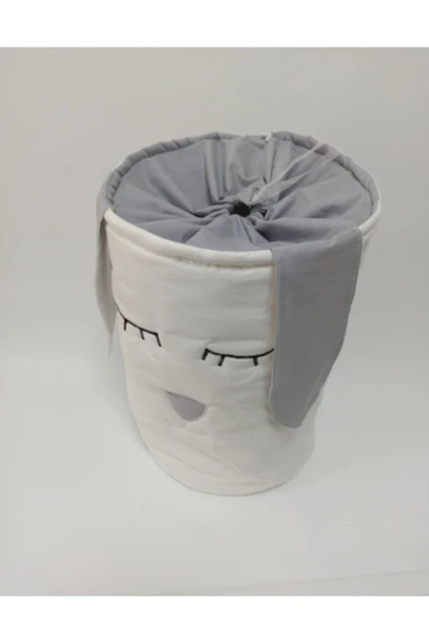 Beyaz Gri Oyuncak Kirli Sepeti - 2