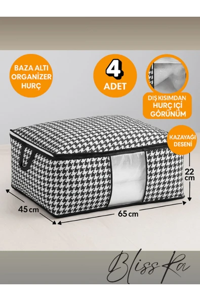 Blissra 4'lü Hurç, Baza Altı Hurç Takımı, Büyük Boy Hurç, Çeyizlik Hurç - 1