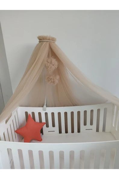 Bej Aparatlı Beşik Cibinlik Tül Sineklik ürün görseli