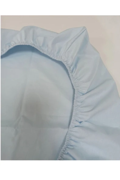 Mavi 90*190 Lastikli Çarşaf - Resim 2