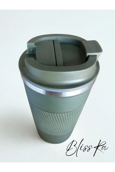 Blissra Paslanmaz Çelik Termos Mug -500 mL– Sızdırmaz Kapaklı Kahve Kupası, Taşınabilir Çelik Bardak - 2