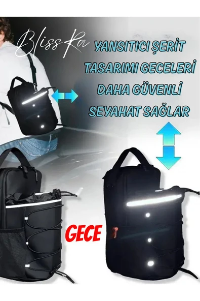 Blissra Mıknatıslı Sporcu Çantası Su Matarası Çantası | Manyetik Fitness Gym Çanta | Yansıtıcı Şeritli - 8