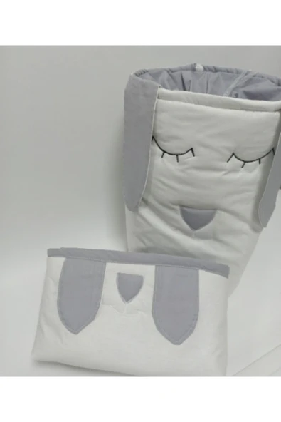 Beyaz Gri Oyuncak Düzenleyici Sepet Ikili Set