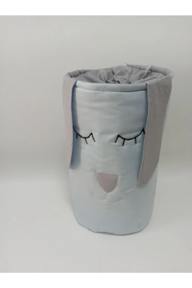 Mavi Gri Bebek Çocuk Oyuncak Kirli Çamaşır Sepeti