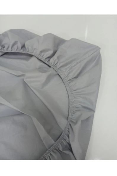 Gri 90*190 Lastikli Çarşaf - Resim 3