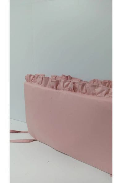 Ege Home Mia Fırfırlı Beşik Yan koruma koyu pudra 38×235 tek parça - 4