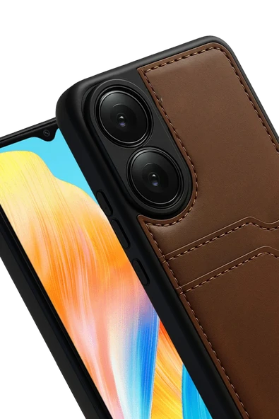 Zipax Oppo A38 Kılıf Kartlıklı Silikon Kapak Azn-Sara - Resim 2