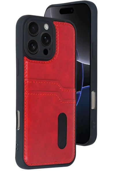 Zipax Apple iPhone 16 Pro Kılıf Kartlıklı Silikon Kapak Azn-Sara ürün görseli 1