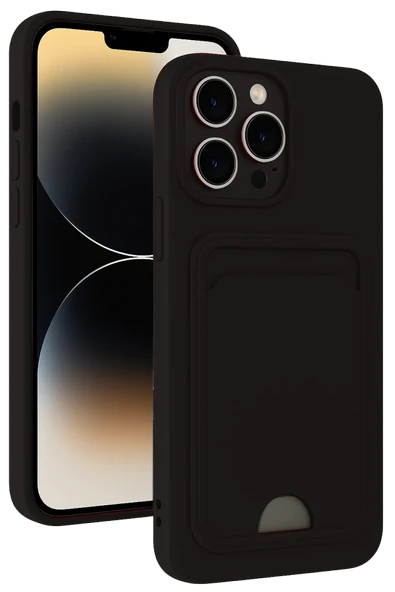 Zipax Apple iPhone 13 Pro Kılıf Kartlıklı Soft Silikon Azn-Kelvin ürün görseli 1