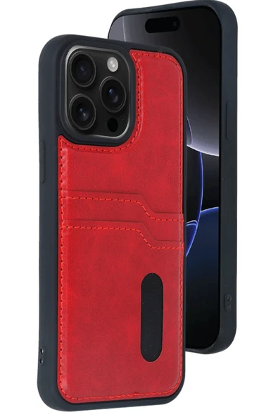 Zipax Apple iPhone 14 Pro Max Kılıf Kartlıklı Silikon Kapak Azn-Sara ürün görseli 1