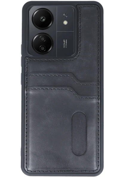 Zipax Xiaomi Redmi 13C Kılıf Kartlıklı Silikon Kapak Azn-Sara - Resim 2