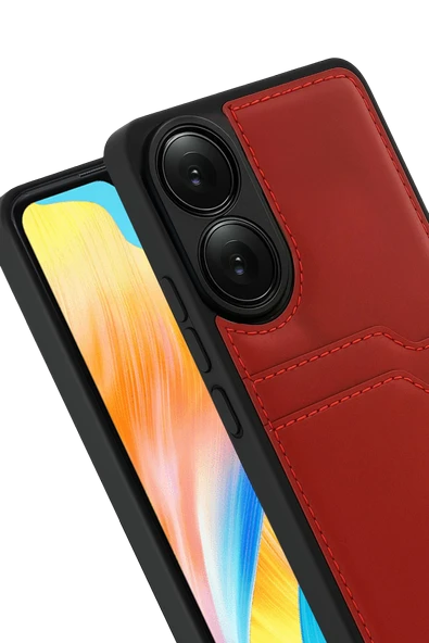 Zipax Oppo A38 Kılıf Kartlıklı Silikon Kapak Azn-Sara - Resim 2